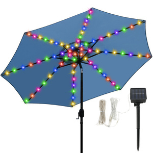 Fernbedienung Bunt 8 Modi 104 LED Patio Umbrella Lichterketten Solar-oder batterie betriebene Lichterketten für den Garten im Freien - Product Image 2