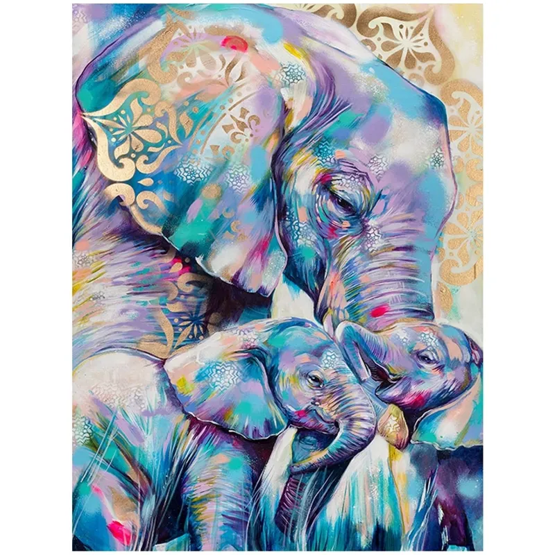 Elefante animal pintura diamante 5d DIY bordado ponto cruz broca completa pintura diamante kits de pintura DIY