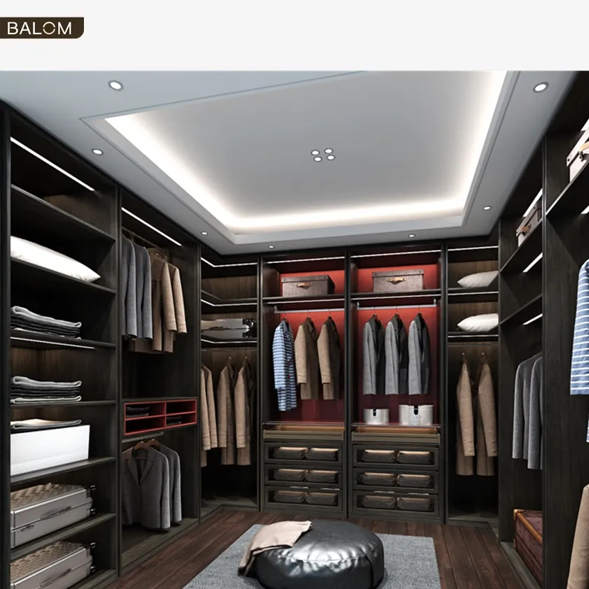 Balody — lot de 2 portes en bois de teck, style turc, placard de garde-robe avec miroir