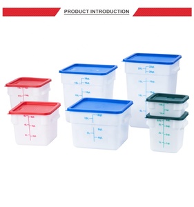 Ommercial torage Quare ontainer 22L ararge tacktackable OOD ontainer Pququare OOD tortorage ontainer con ID de PLLpara Itchen - Product Image 6
