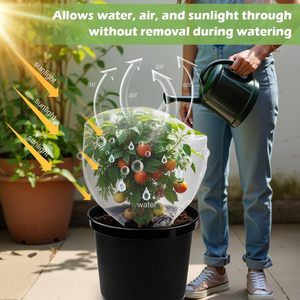Rootrimmer 5-Pack 12 "kuş ağları ile kreş tencere-kapalı/açık bahçe koruması için 5 galonluk yeniden kullanılabilir ekiciler - Product Image 4