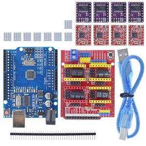 TZT CNC Shield V3 Gravier maschine 3D-Druck 4 Stück DRV8825 oder A4988 Treiber-Erweiterungs karte für Arduino UNO R3 mit USB-Kabel