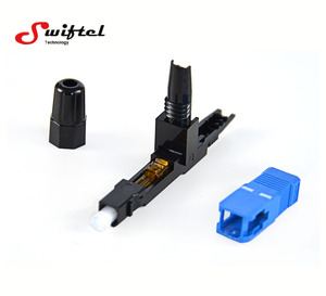 Conector rápido de fibra óptica sc-upc, conector de velocidade rápida conexão fria de fibra ftth para nível de telefone