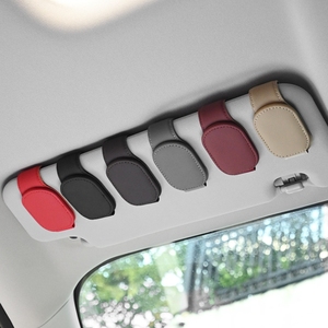 Sáng tạo xe kính clip, sunvisor Kính mát chủ da đậu xe chủ thẻ Kính mát trường hợp lưu trữ từ xe tổ chức - Product Image 6