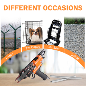 KAMSIN K-SC7E 15 ölçer uzun burun pnömatik bükümlü halka silah kiti-3/4 "taç 7-8mm kapatma-yengeç tuzakları ve Gabion için hava Powered - Product Image 6