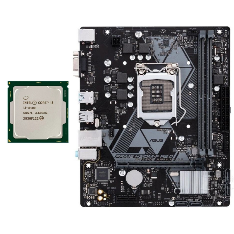 ASUS H310M-K/F R2.0 Motherboard+Core I3-8100