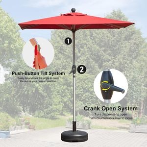 1.2*1.8m kırmızı ekstra büyük dikdörtgen veranda şemsiye su geçirmez güneş gölge alüminyum çerçeve UV 50 + rüzgar geçirmez tasarım açık için - Product Image 5