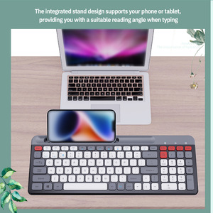 Teclado Azerty inalámbrico QWERTY turco personalizado multi-dispositivos tableta Bluetooth alcanzable 2,4g teclado Bluetooth inalámbrico USB