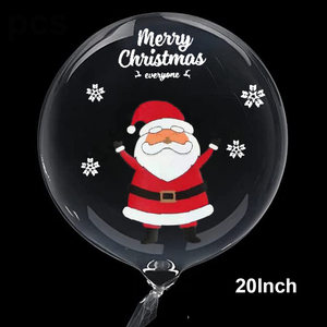 20 אינץ 'חג מולד גלובוסוסנופלאק סט סנטה בלונים צלולים לחג המולד מתנה חדשה של השנה התינוק מקלחת תפאורה bobo