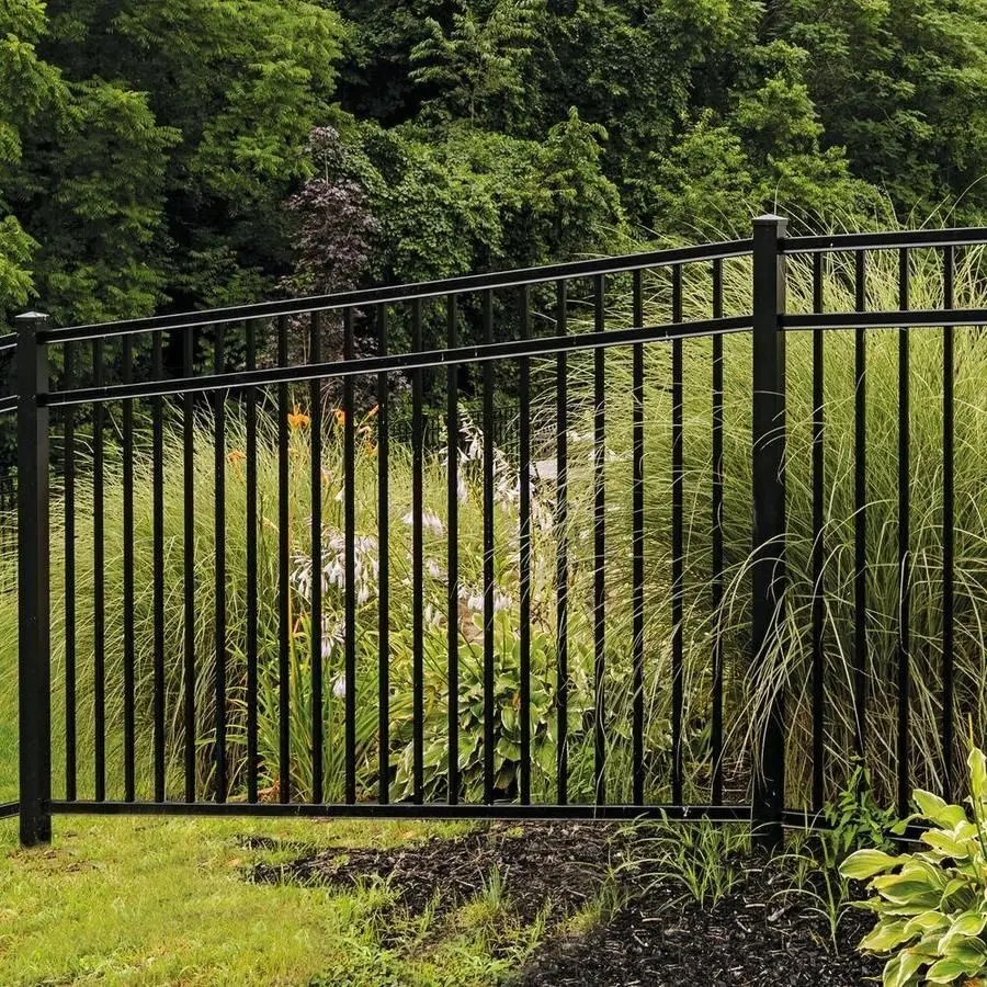 Clôture en métal noir, panneau de clôture en acier, clôtures en fer forgé pour jardin