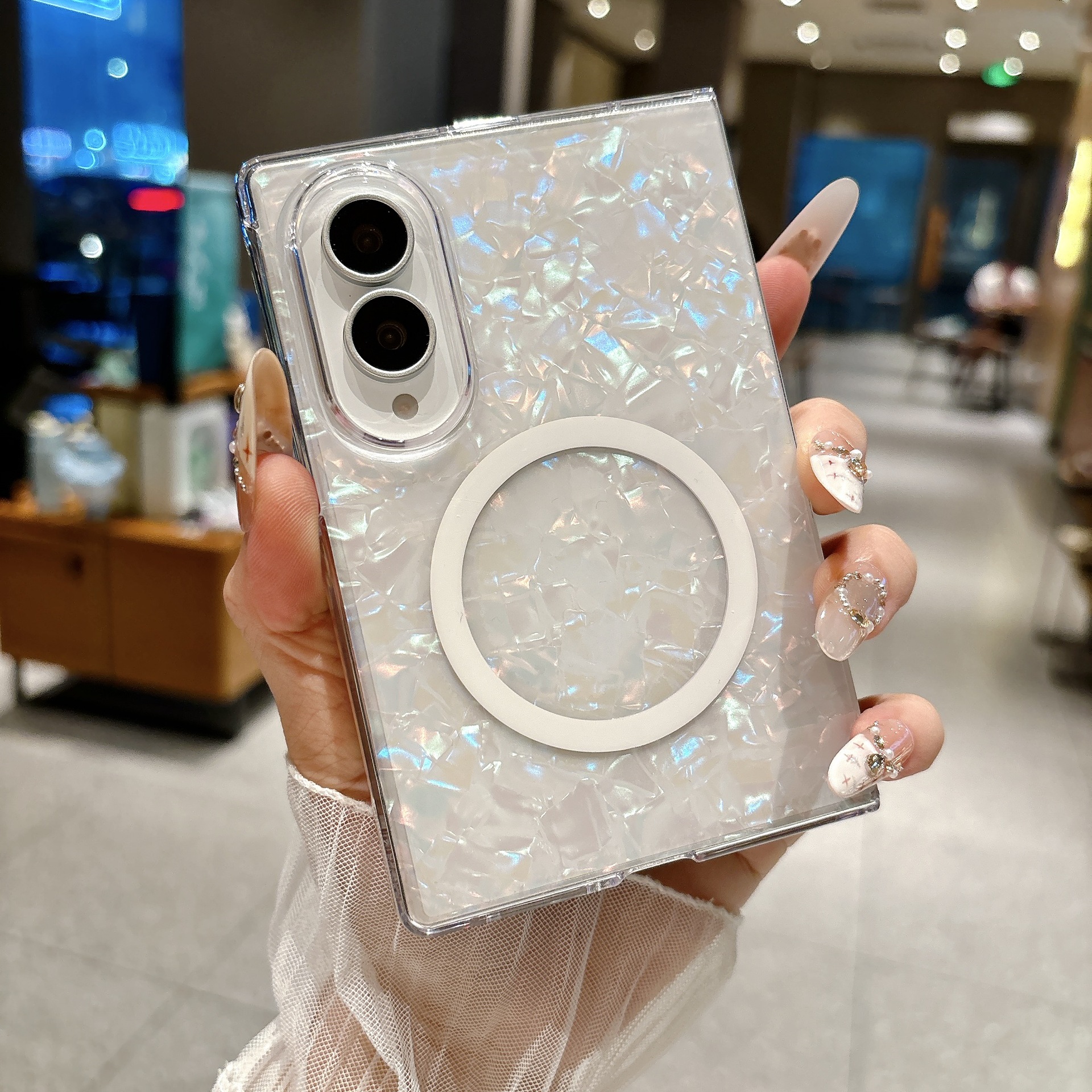 Coque arrière simple à motif de coque à anneau d'attraction magnétique, couleur f