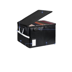 便携式皮革办公室安全防火文件整理箱带锁防火存储文件柜 - Product Image 5