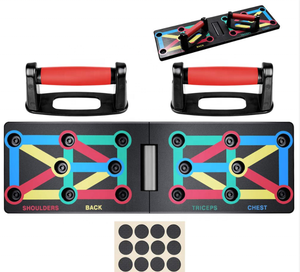ONESTARSPORTSプッシュアッププッシュアップ折りたたみ式ワークアウトフィットネスマッスルポータブルセットシステムエクササイズレッグプルトレーニング9in1プッシュアップボード