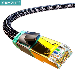 Samzhe Cat8-Ethernet-Kabel SFTP 40 Gbit/s Super Speed RJ45-Netzwerkkabel Vergoldeter Anschluss für Router-Modem CAT8/7/6 Lan-Kabel - Product Image 1