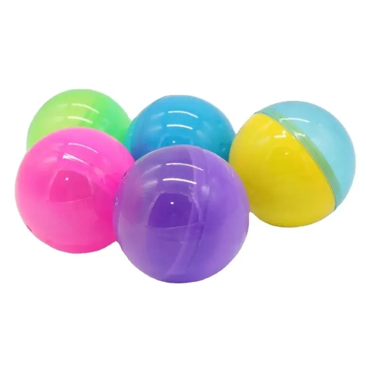Otomat için toptan 65 mm Macaron renk plastik boş kapsül topu