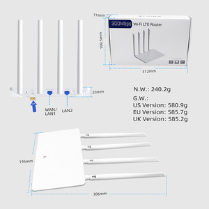 Y6 2.4GHz 300Mbps CE RoHs FCC chứng nhận phổ Wifi <span class=keywords><strong>Router</strong></span> với thẻ Sim 4G 2 * LAN,4 * tăng cao Antenna - Product Image 4