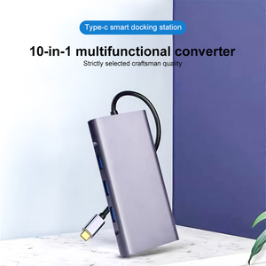10合1集线器类型C至HDMI VGA适配器RJ45局域网以太网SD TF PD USB3.0 3.5毫米插孔音频视频USB c集线器计算机附件 - Product Image 2