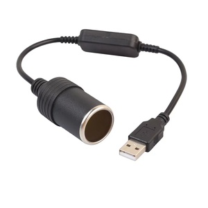Entrada de alimentación de cobre 22awg a prueba de agua personalizada 5V12V USB A macho a cable de salida de potencia de chip de refuerzo de voltaje con luz LED para coche - Product Image 1