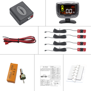 LCD de 16,5mm sensor de aparcamiento de coche de estacionamiento SISTEMA DE ASISTENCIA 4 sensores tres dirección 6 colores tienen stock - Product Image 2