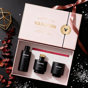 Набор из 3 стеклянных флаконов для ароматических масел и декора дома, с большой емкостью для парфюмерии и цветочными ароматами - Product Image 1