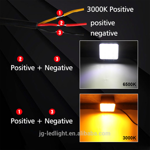 Vehicle Light <strong>Led</strong> Mini Driving Lights, Dual Color Fog 48w 4 Inch Yellow <strong>Led</strong> Amber Work Light - Product Image 2