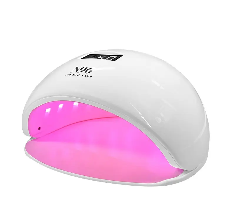 BIN-Lámpara de luz roja para uñas, 96 W, a la parrilla, 36 piezas, blanca, roja, LED, UV, doble fuente de luz para nail art