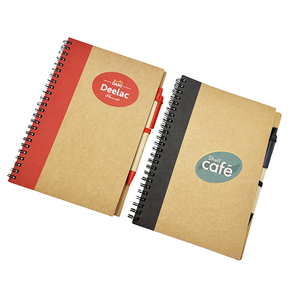 Vendita calda a spirale note personalizzate del taccuino della carta Kraft del taccuino del diario del taccuino con la penna - Product Image 4