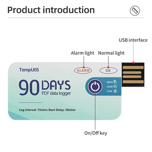 Registrador de datos de temperatura USB TempU05 de alta sensibilidad 90 días - Product Image 4