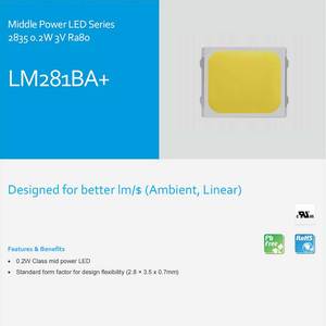 0.2W 3V <span class=keywords><strong>Led</strong></span> çip Samsung LM281BA + CRI80 CRI90 Samsung 2835 SMD <span class=keywords><strong>LED</strong></span>