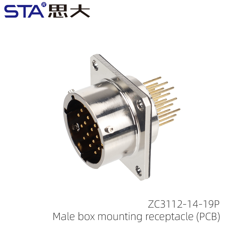 Receptáculo de montaje en caja macho (PCB)