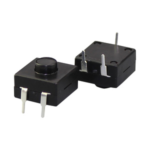 9MM altezza 12x12MM IP40 2pin ON OFF Mini Micro interruttore a pulsante nero in plastica multifunzione - Product Image 3