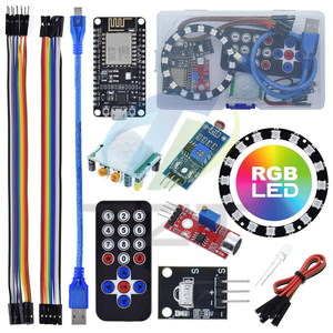 TZT Starter Kit per Arduino Kit ESP8266 anello LED striscia RGB 24 bit WS2812B suono/musica reattivo, orologio analogico, avviso/rilevamento - Product Image 6