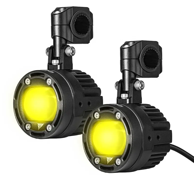 Motowf sistem pencahayaan sepeda motor, lampu depan LED, lampu sorot tambahan untuk sepeda motor