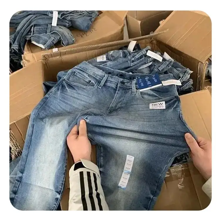 Dlo Jeans rasgado jeans skinny homens excedentes estoque lotes apuramento