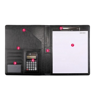 Long Term Usage Custom Cover with Gold Emboss <strong>Notebook</strong> Portfolio Resume Folio Binder for Men&amp;Women - Product Image 3