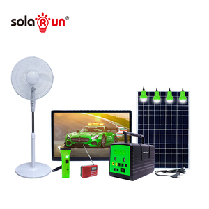 深圳太阳能离网系统运行迷你冰箱和Am/fm收音机12v输出灯泡太阳能电池板控制器太阳能家用套件 - Product Image 6