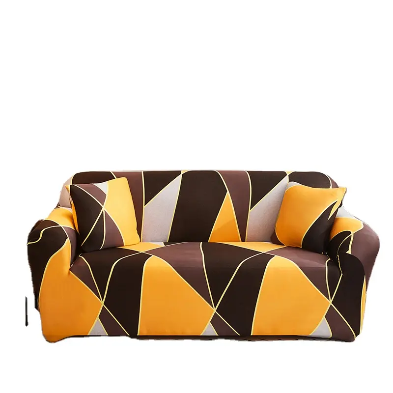 Capa de sofá geométrica elástica, capa moderna de sofá de canto, capa protetora para sofá