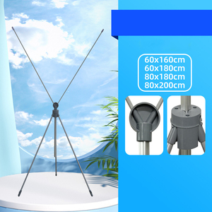 Nuoxin Outdoor Custom Logo 80*200cm Windproof X Display Pop <strong>up</strong> Banner Poster Stand With Water-Filling Bag for Advertising