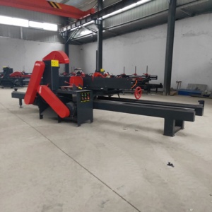 Otomatik yatay yuvarlak ahşap şerit testere kesme makinesi Motor çekirdek bileşeni ile 220V Log Push masa testere - Product Image 3