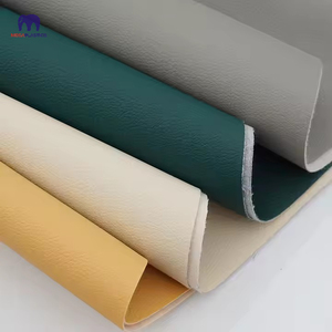 Tela de cuero de PVC sólido brillante con textura de grano de guijarro de alta calidad para bolsa de tapicería de coche y fabricación de cubiertas de caja - Product Image 2