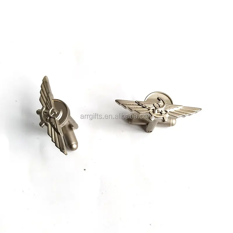 Novelty wings shape cccp ussr cuff buttons cufflinks for airline pilot