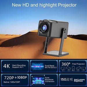 แอลอีดีแอนดรอยด์ K300เอชดีโปรเจ็คเตอร์พกพาขนาดเล็กสีดำและสีขาว4K มัลติฟังก์ชันสำหรับการประชุมที่บ้านโปรเจคเตอร์สมาร์ทบาร์เรลใหม่ - Product Image 5