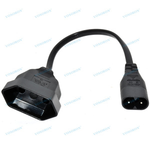 IEC320 C8 Male to Europe Schoko CEE7/16 Outlet Female Socket Power Extension Cable for PDU UPS - Product Image 2