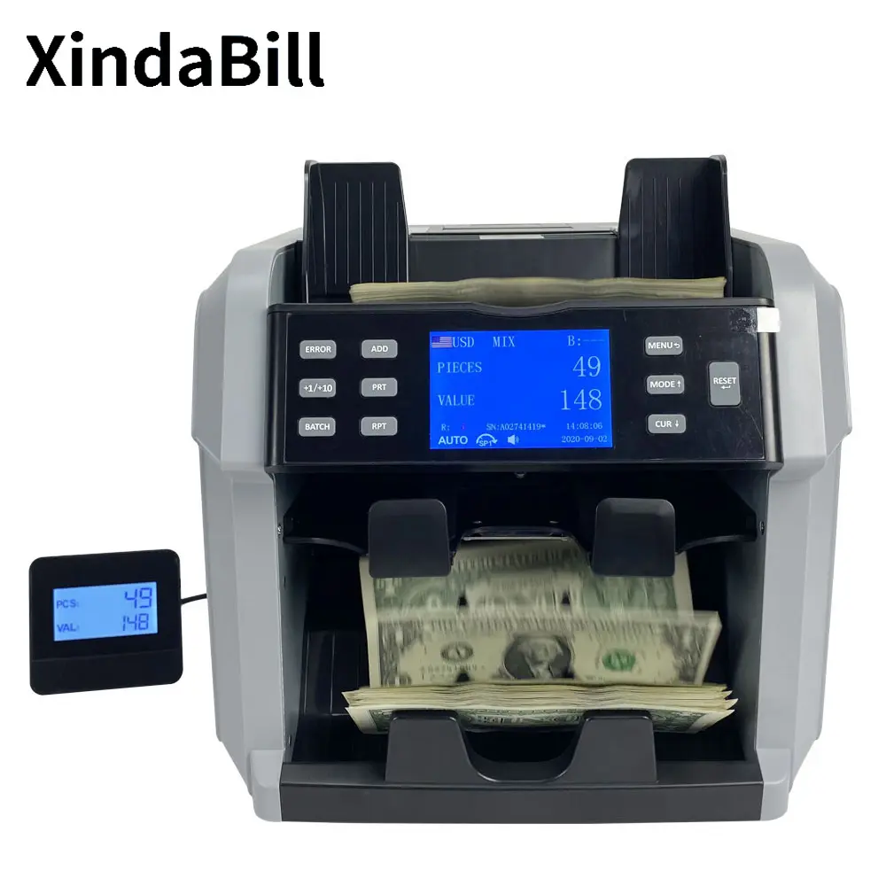 Xindabill-máquina para contar dinero falso, detector de moneda EURO con función de impresión de recepción de imagen CIS, contador de billetes de XD-2400