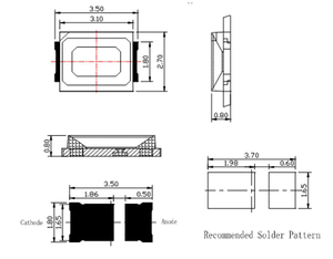 Popüler Led çip marka Bmtc 2835 Smd Led 0.2w 0.5w 1w 3v 3000k 4000k 6500k Led bileşenleri Bmtc 2835 Smd Led çip - Product Image 5