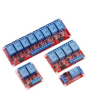 Módulo de relé de 1/2/4/8 canales, aislamiento de optoacoplador compatible con placa de expansión de disparador de nivel alto y bajo de 5V 12V 24V para salida de entrada