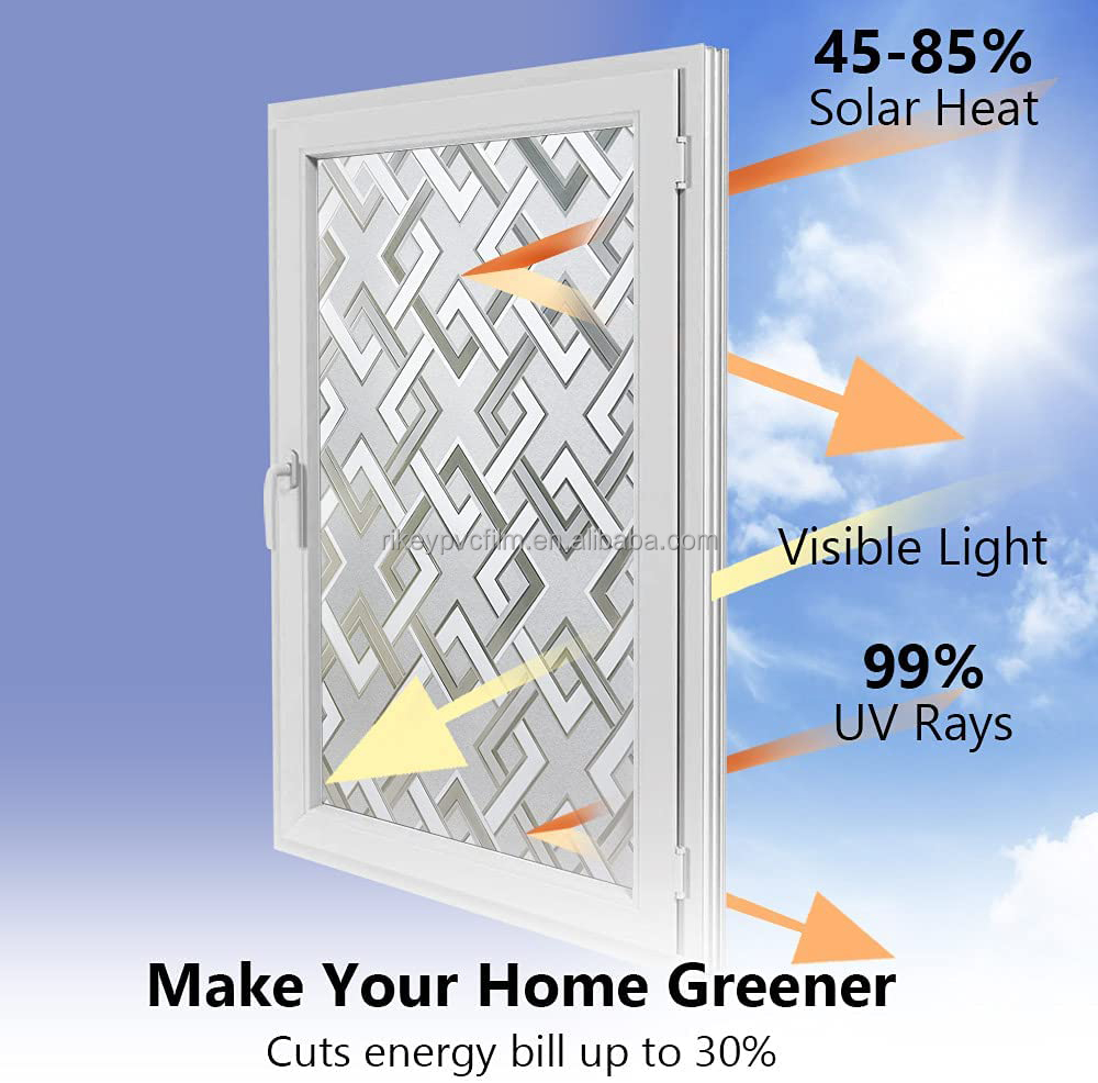 Frosted Privacy Glass Window Film Transparent Sticker Bedroom Bathroom Home Decorative