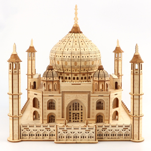 จิ๊กซอว์ไม้3D ภูมิศาสตร์แห่งชาติทัชมาฮาลอินเดียชุดของเล่นสร้างโมเดลของขวัญสำหรับผู้ใหญ่และผู้ชายอายุ14ปีขึ้นไป - Product Image 4
