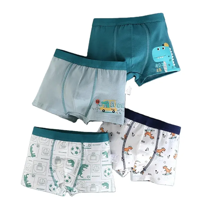 Calzoncillos suaves para niños, ropa interior de algodón con estampado bonito para niños, bragas para bebés, ropa interior bóxer para niños