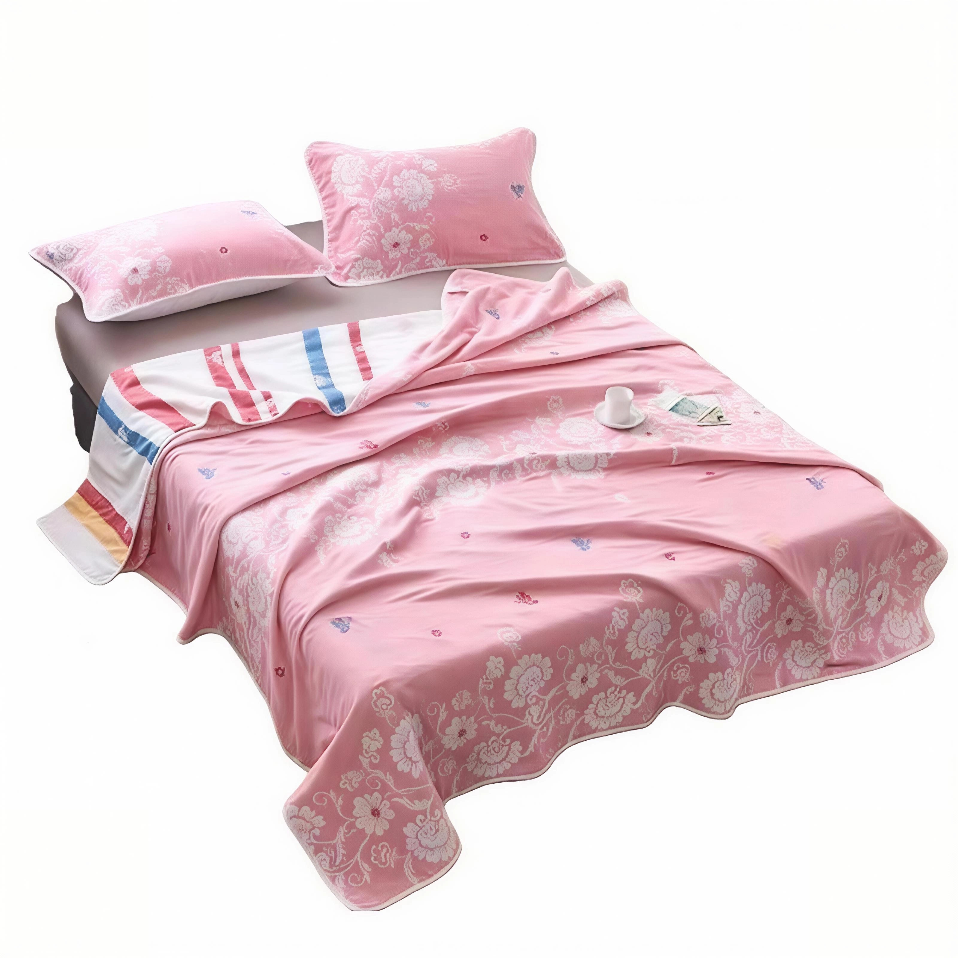 Papillon-Aimant-Fleur Rose Pâle